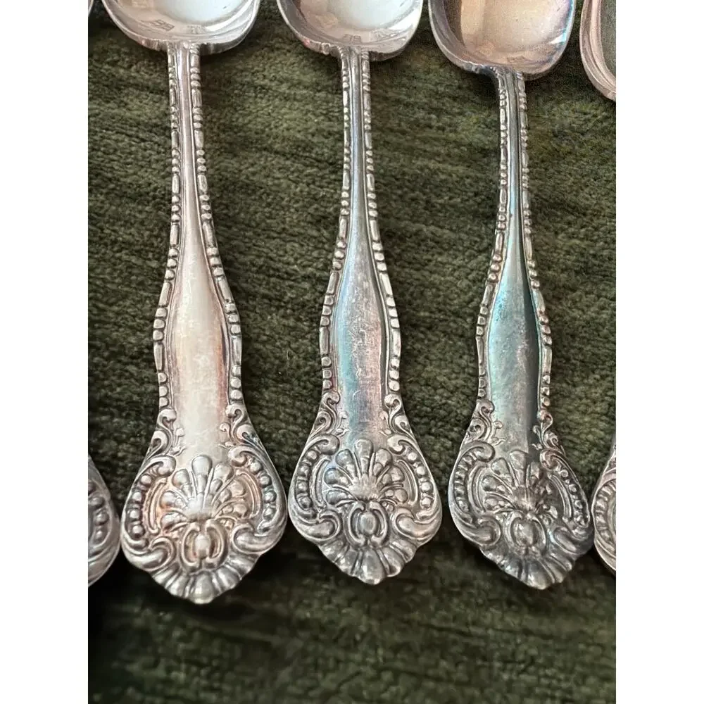 Old WM Rogers 6 Silver plate spoons PAT 1900